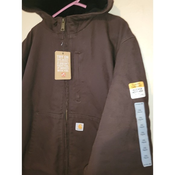 Carhartt Men's Full Swing Armstrong Active Jacket brown Size regular 2xl - Picture 3 of 10
